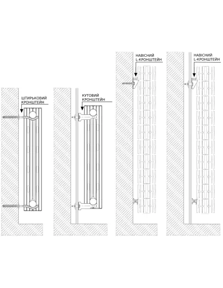 Радиатор биметаллический Queen Therm Vertical 500/100, 10 секций 