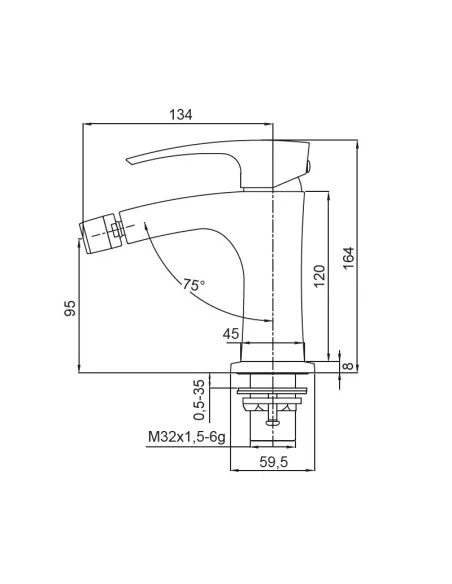 Смеситель для биде Koer KB-20007-01