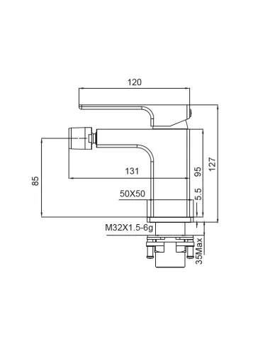 Смеситель для биде Koer KB-20009-01