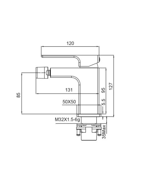 Смеситель для биде Koer KB-20009-01