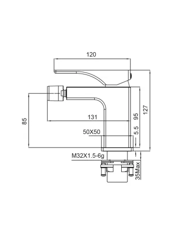 Смеситель для биде Koer KB-20010-01
