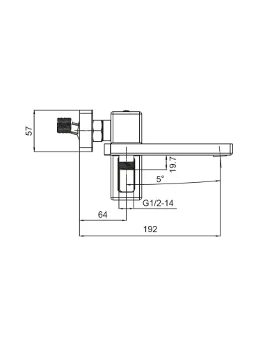 Смеситель для ванны Koer KB-41009-01 с душевым набором