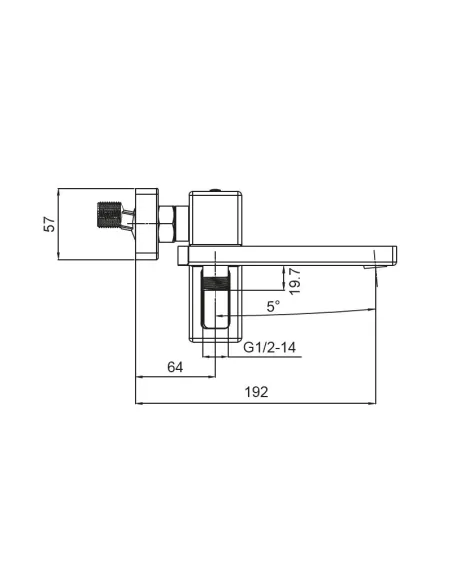 Смеситель для ванны Koer KB-41009-01 с душевым набором