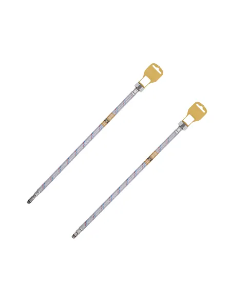 Шланг для підведення води Kroner KRM ВН 1.2 метра, KRM 1/2 дюйма х М10, нейлонове обплетення, пара Шланг для підведення води Kroner KRM ВН 1.2 метра, KRM 1/2 дюйма х М10, нейлонове обплетення, пара