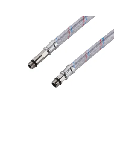 Шланг для підведення води Kroner KRM ВН 1.2 метра, KRM 1/2 дюйма х М10, нейлонове обплетення, пара