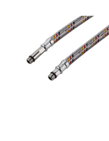 Шланг для підведення води Kroner KRP ВН 1.5 метра, KRM 1/2 дюйма х М10, нержавіюча сталь, пара