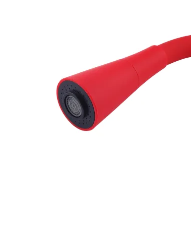 Излив гибкий для смесителя Kroner KRP - C803RED, красный с душевой насадкой