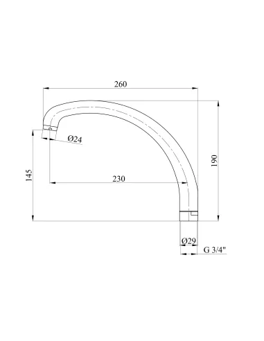 Вилив для змішувача кухонного Kroner KRM - C806