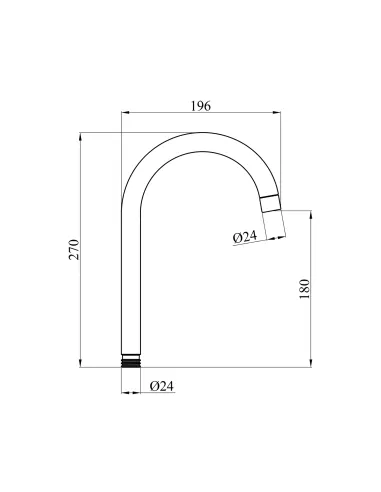 Излив для кухонного смесителя Kroner KRP - ESG805