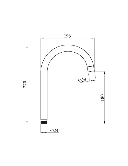 Излив для кухонного смесителя Kroner KRP - ESG805