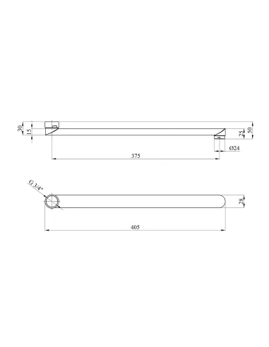 Вилив для змішувача з ванної Kroner KRM - C840