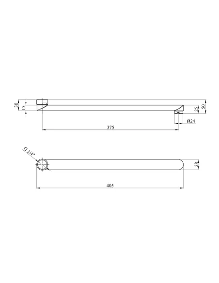 Вилив для змішувача з ванної Kroner KRM - C840