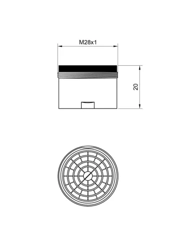 Аэратор для смесителя Kroner KRM - C926, наружная резьба