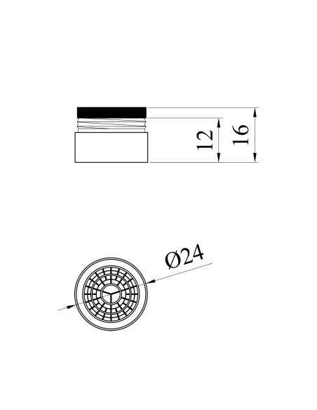 Аэратор для смесителя Kroner KRP - SCH924, наружная резьба