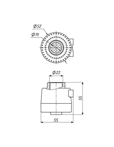 Аератор для змішувача Kroner KRM - C933, внутрішнє різьблення, два режими