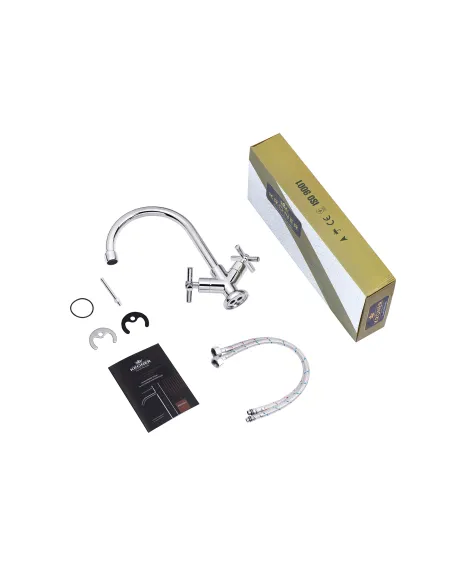 Змішувач для кухні Kroner KRM Aller - C030, двовентильний