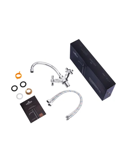 Змішувач для кухні Kroner KRP Royce - C030, двовентильний