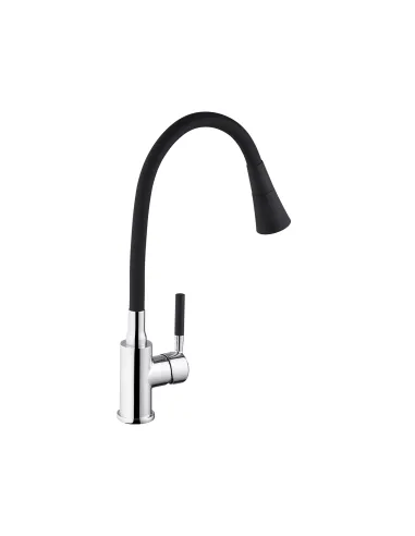 Смеситель для кухни Kroner KRM Kuche - C132BLK, с гибким изливом