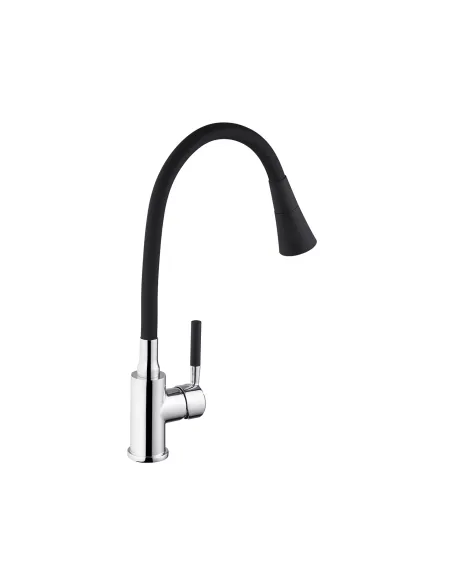 Смеситель для кухни Kroner KRM Kuche - C132BLK, с гибким изливом
