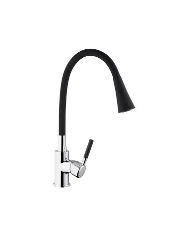 Змішувач для кухні Kroner KRM Kuche - C132BLK, з гнучким виливом