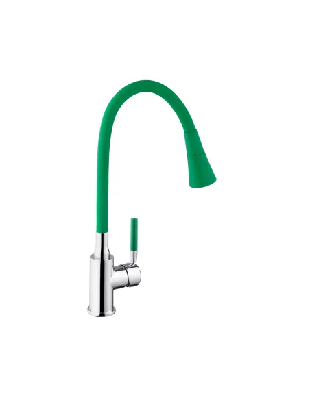 Смеситель для кухни Kroner KRM Kuche - C132GRN, с гибким изливом