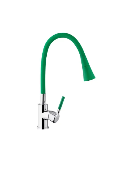 Смеситель для кухни Kroner KRM Kuche - C132GRN, с гибким изливом