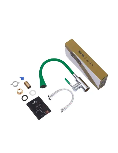 Змішувач для кухні Kroner KRM Kuche - C132GRN, з гнучким виливом