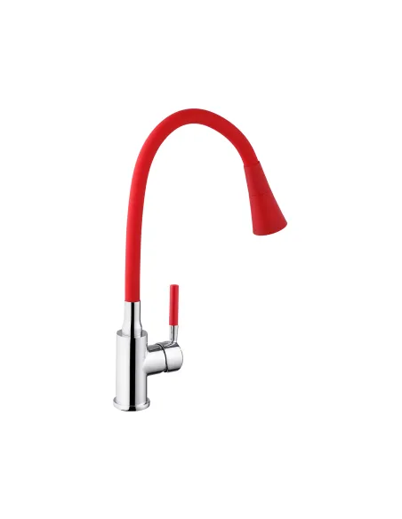 Змішувач для кухні Kroner KRM Kuche - C132RED, з гнучким виливом