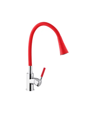Смеситель для кухни Kroner KRM Kuche - C132RED, с гибким изливом