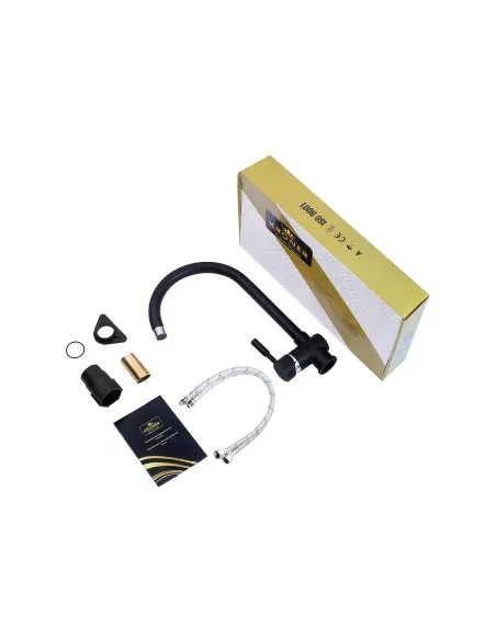 Змішувач для кухні Kroner KRM Mosel - B035, чорний Змішувач для кухні Kroner KRM Mosel - B035, чорний