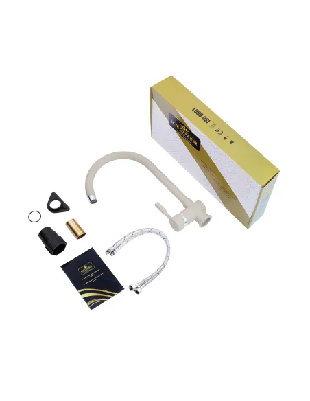 Смеситель для кухни Kroner KRM Mosel - S035, белый