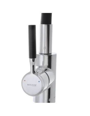 Змішувач для кухні Mixxus Premium Rio 011 Refl.Black MI5815 з чорним гнучким виливом