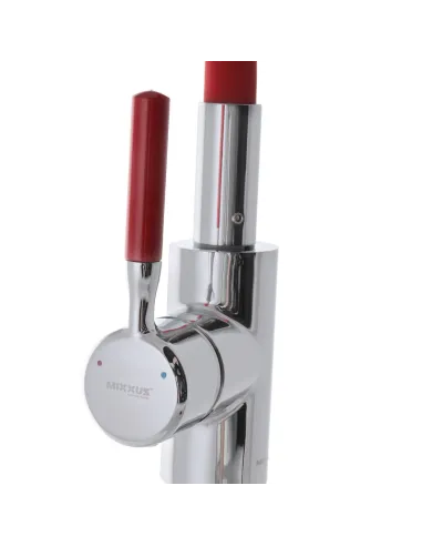 Смеситель для кухни Mixxus Premium Rio 011 Refl.Red MI5817 с красным гибким изливом