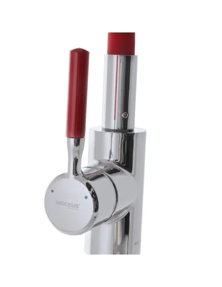 Смеситель для кухни Mixxus Premium Rio 011 Refl.Red MI5817 с красным гибким изливом