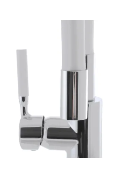 Смеситель для кухни Mixxus Premium Rio 011 Refl.White MI5814 с белым гибким изливом