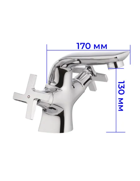 Змішувач для умивальника Mixxus Premium Galaxy 161 MI0620 двовентильний