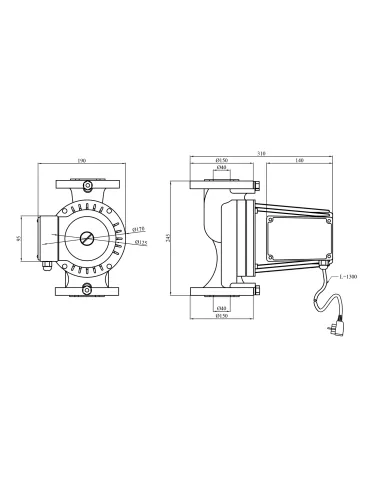 Циркуляционный насос Pumpman GRS40/10F фланцевый