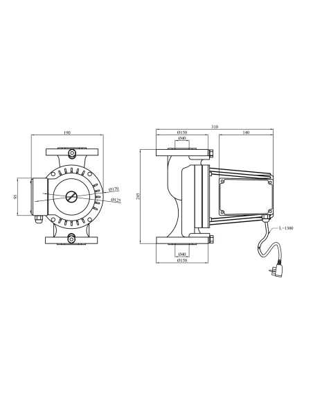 Циркуляційний насос Pumpman GRS40/10F фланцевий