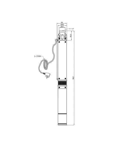 Центробежный глубинный насос Pumpman 3.5КСЕМ3-10-0,55 0.55 кВт, кабель 35 метров