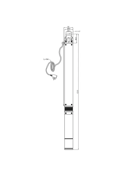 Відцентровий глибинний насос Pumpman 3.5КСЕМ3-16-1,1 1.1 кВт, кабель 1.5 метра