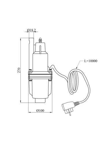 Вібраційний насос для свердловини Pumpman TVM60-10 0.25 кВт
