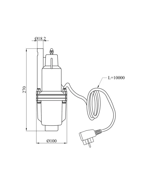 Вібраційний насос для свердловини Pumpman TVM60-10 0.25 кВт
