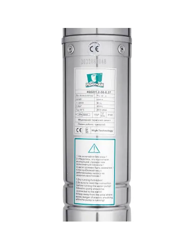 Шнековый насос для скважин Pumpman 4QGD1.2-50-0.37 0.37 кВт, кабель 12 метров