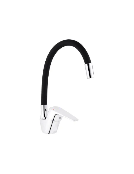 Змішувач для кухні Kroner KRM Odra - C032BLK, з гнучким виливом Змішувач для кухні Kroner KRM Odra - C032BLK, з гнучким виливом