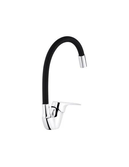 Смеситель для кухни Kroner KRM Odra - C032BLK, с гибким изливом