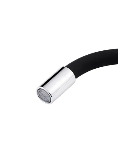 Змішувач для кухні Kroner KRM Odra - C032BLK, з гнучким виливом