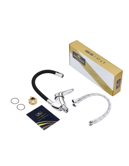 Змішувач для кухні Kroner KRM Odra - C032BLK, з гнучким виливом Змішувач для кухні Kroner KRM Odra - C032BLK, з гнучким виливом