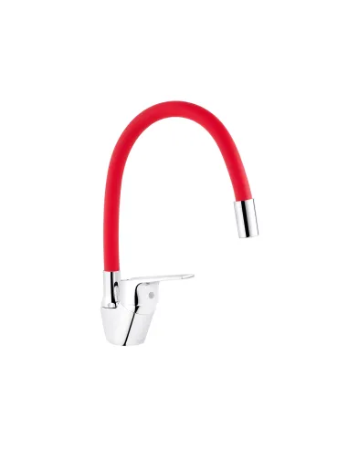 Смеситель для кухни Kroner KRM Odra - C032RED, с гибким изливом
