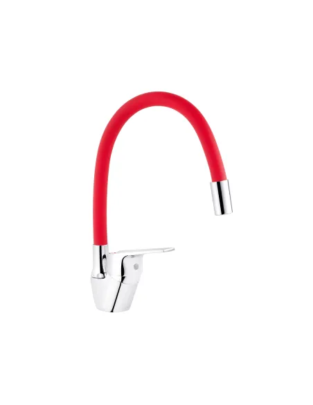 Смеситель для кухни Kroner KRM Odra - C032RED, с гибким изливом