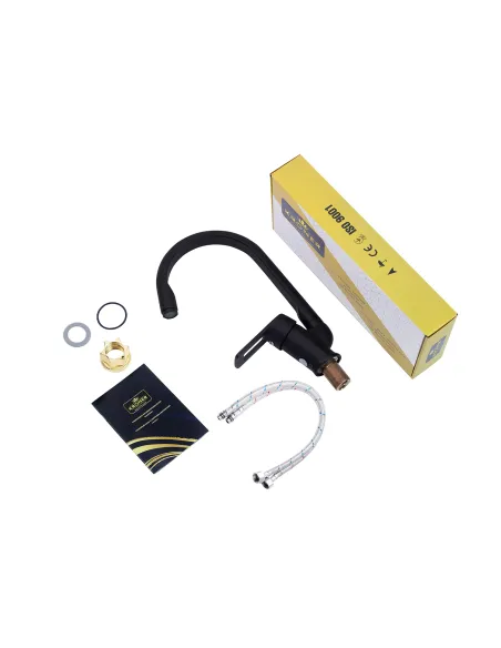 Смеситель для кухни Kroner KRM Zenda - SCH030, черный